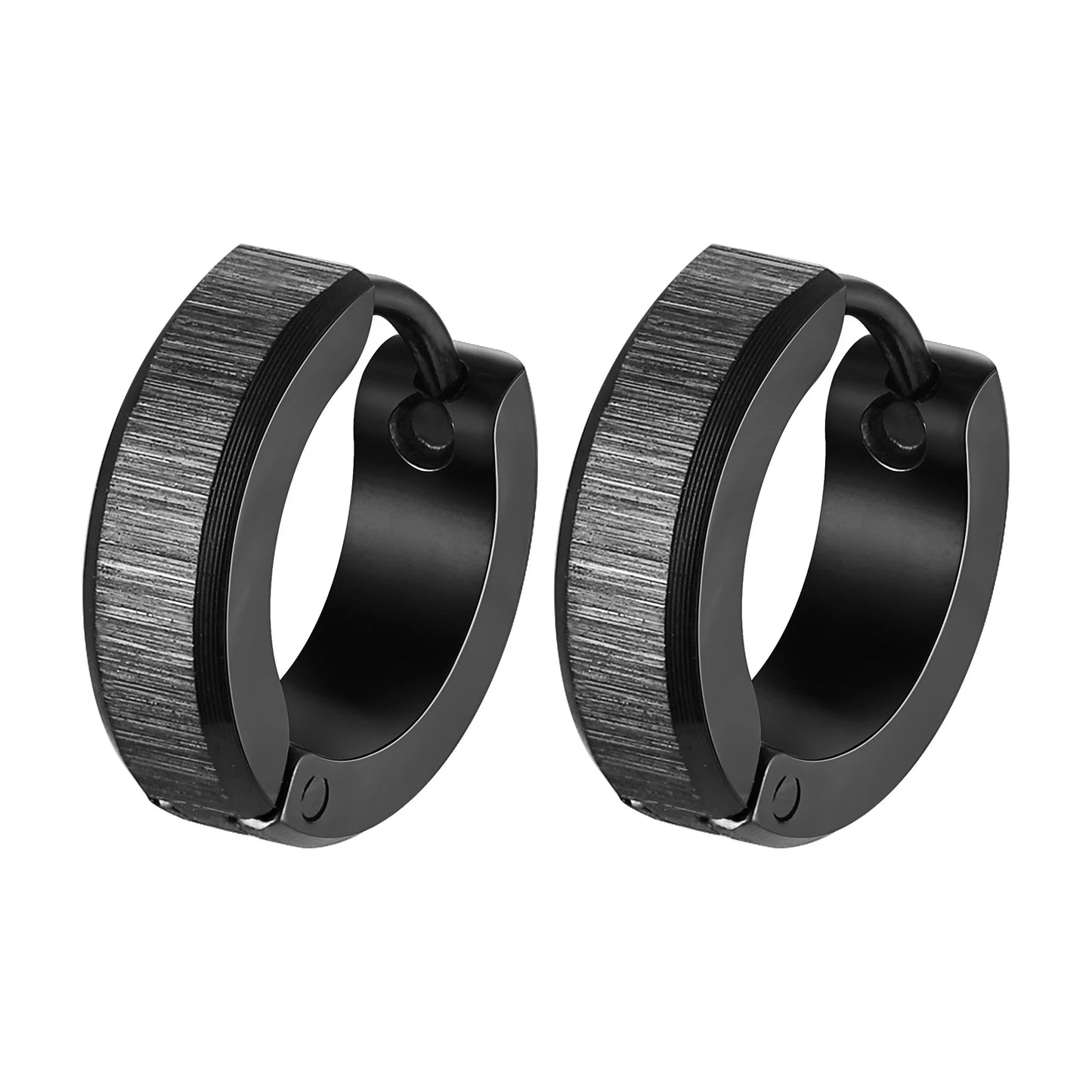 Brinco Argola Black Steel - Aço Inoxidável