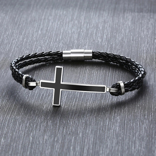 Pulseira Black Cross - Fecho Magnético