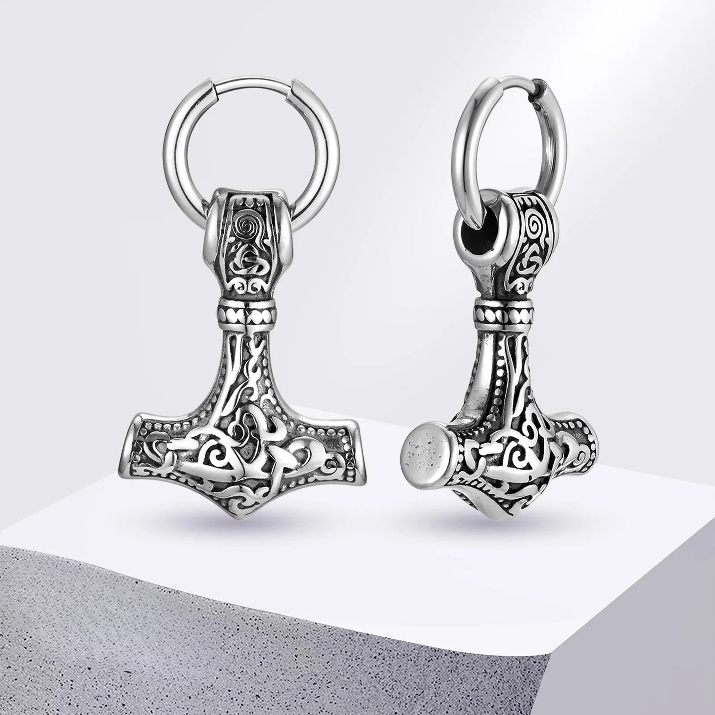 Brinco Martelo de Thor - Aço Inoxidável