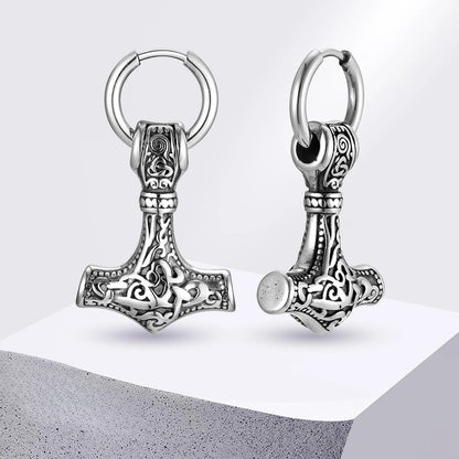 Brinco Martelo de Thor - Aço Inoxidável