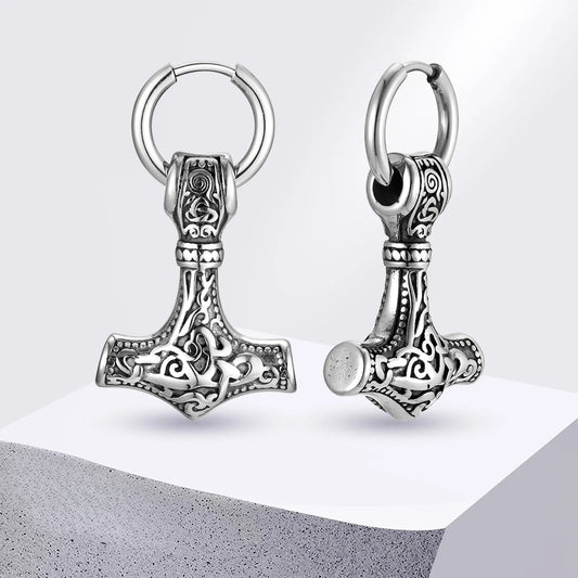 Brinco Martelo de Thor - Aço Inoxidável
