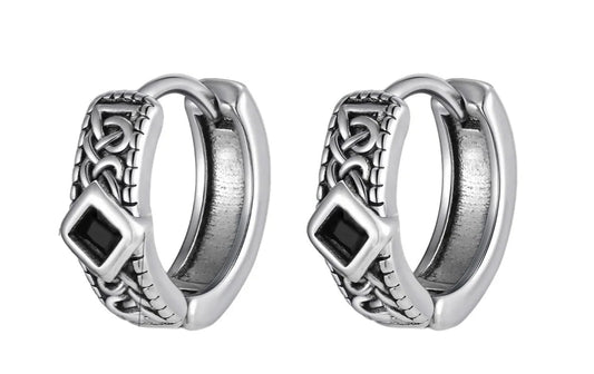 Brinco Puck Rock - Aço inoxidável