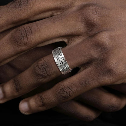 Anel Spinner Pai Nosso - Aço Inoxidável