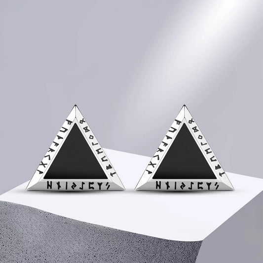 Brinco Triangular Viking - Aço Inoxidável