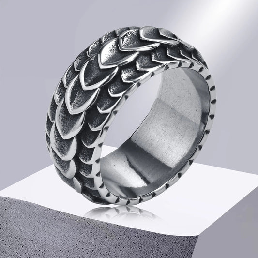 Anel Dragon Skin - Aço Inoxidável