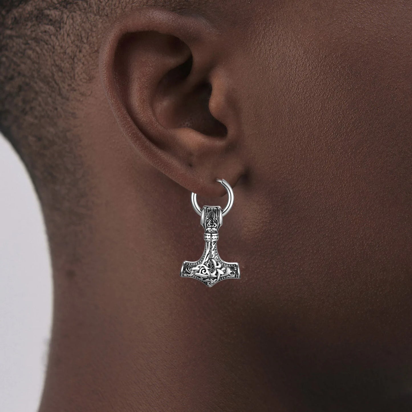 Brinco Martelo de Thor - Aço Inoxidável