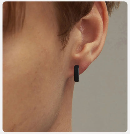 Brinco Argola Black Steel - Aço Inoxidável