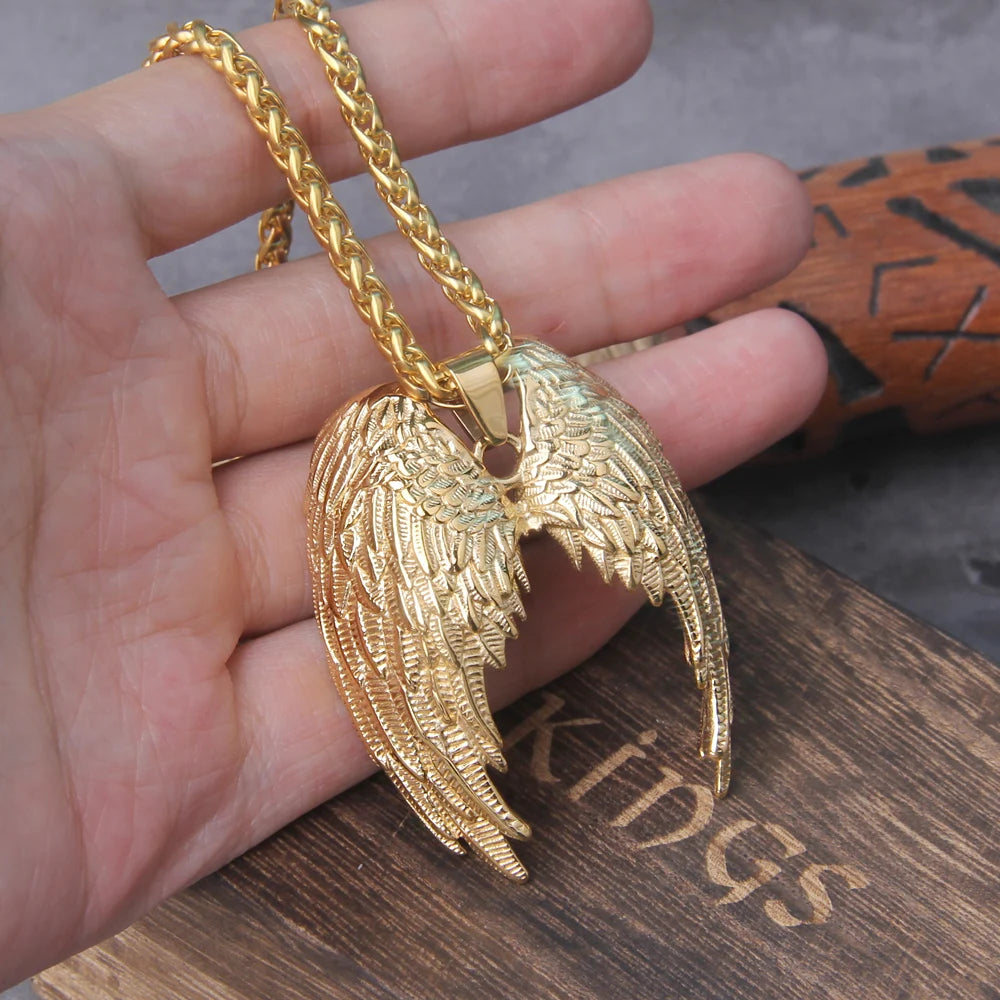 Colar Angel Wings + Caixa de Madeira