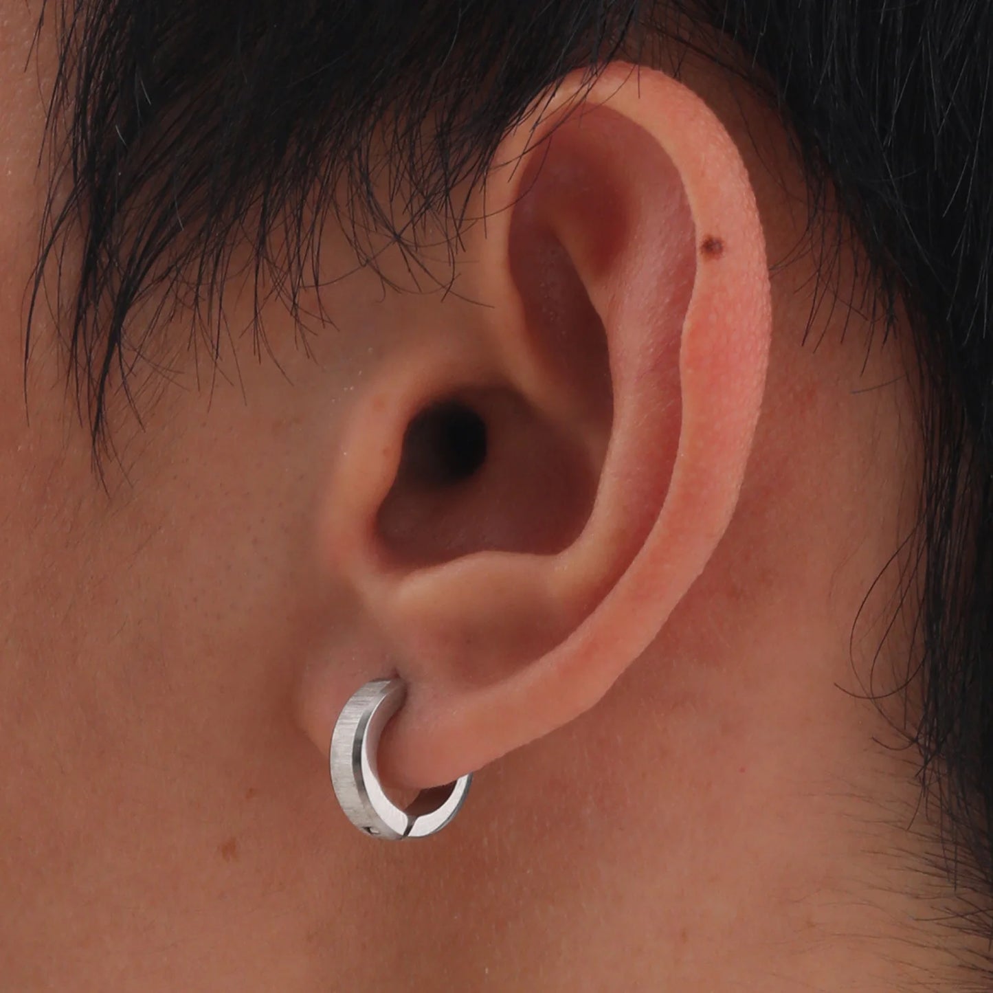 Brinco Argola Black Steel - Aço Inoxidável