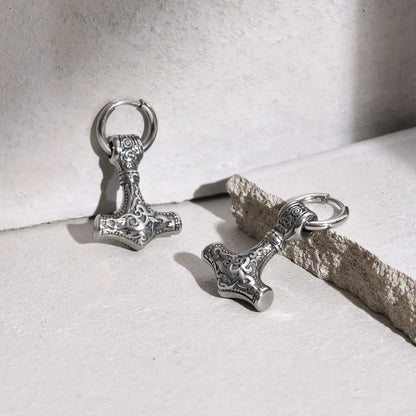 Brinco Martelo de Thor - Aço Inoxidável