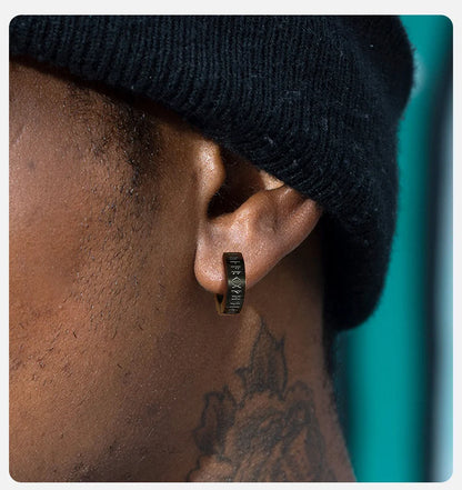 Brinco Argola Viking Runas – Aço Inoxidável