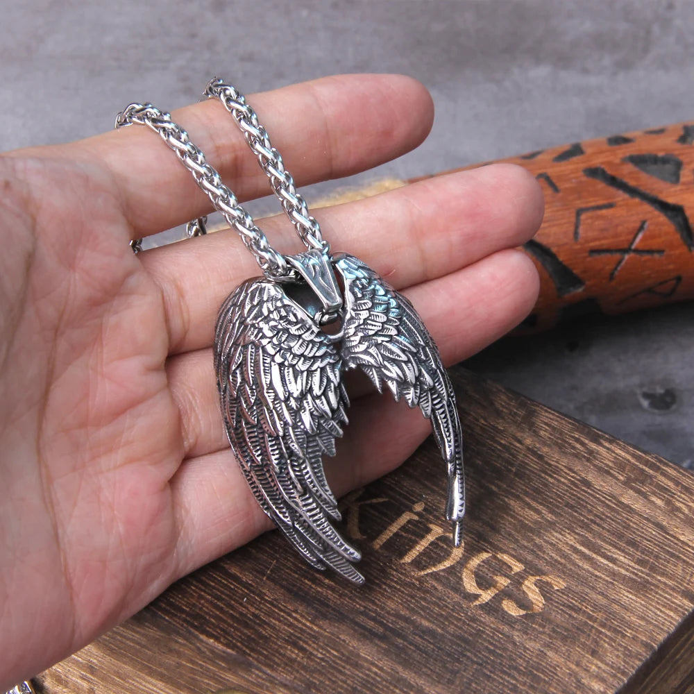 Colar Angel Wings + Caixa de Madeira