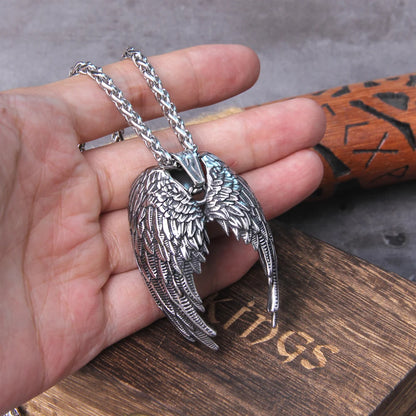 Colar Angel Wings + Caixa de Madeira