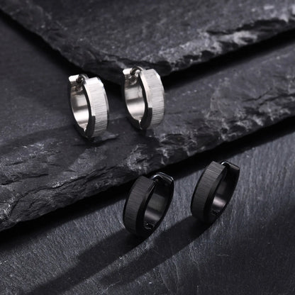 Brinco Argola Black Steel - Aço Inoxidável