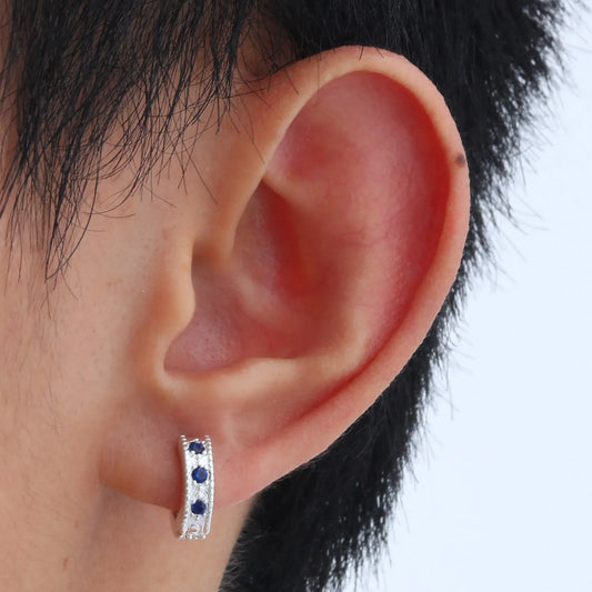 Brinco Argola cravejado Royal - Aço Inoxidável