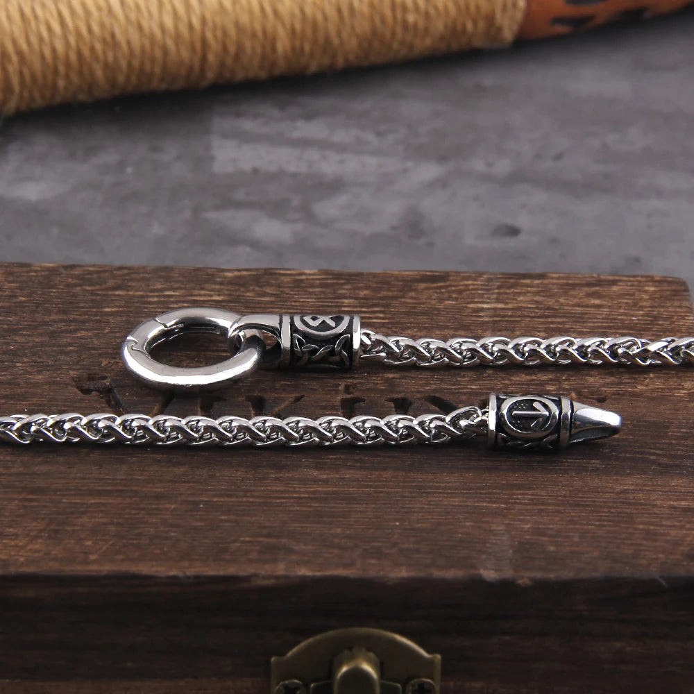 Colar Circle Rune - Aço inoxidável