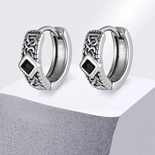 Brinco Puck Rock - Aço inoxidável