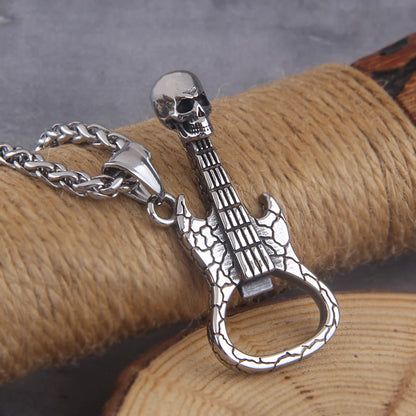 Colar Guitar Skull + Caixa de madeira