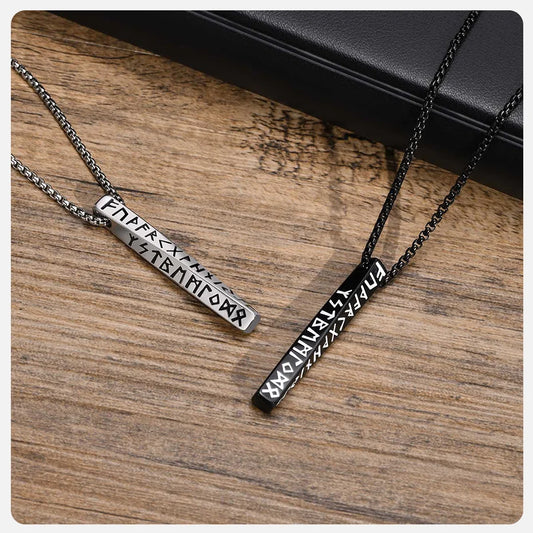 Colar Runa 3D Vertical - Aço Inoxidável