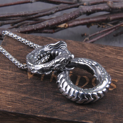 Colar Dragon Snake + Caixa de Madeira